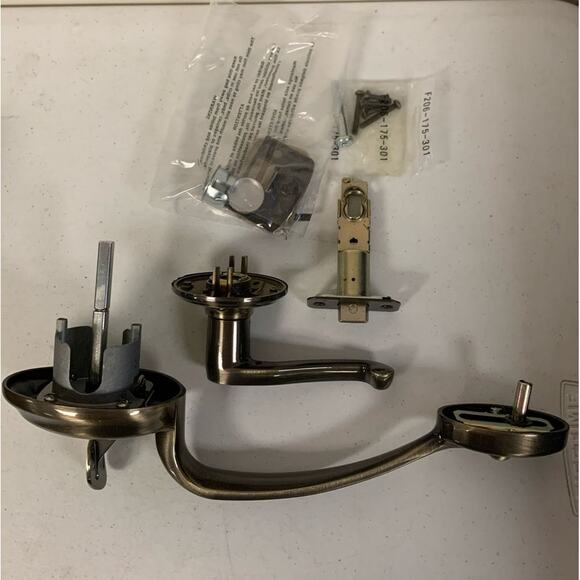 SCHLAGE Plymouth Front Entry Handle Flair Right-Handed Interior Lever - Picture 2 of 6